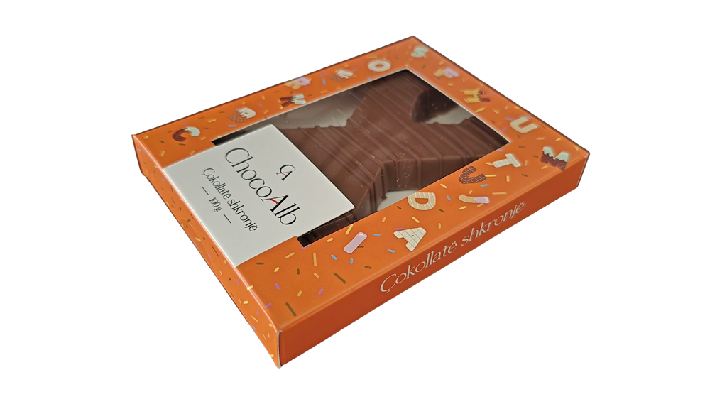 Kutia Cokollate Shkronje 100g – X