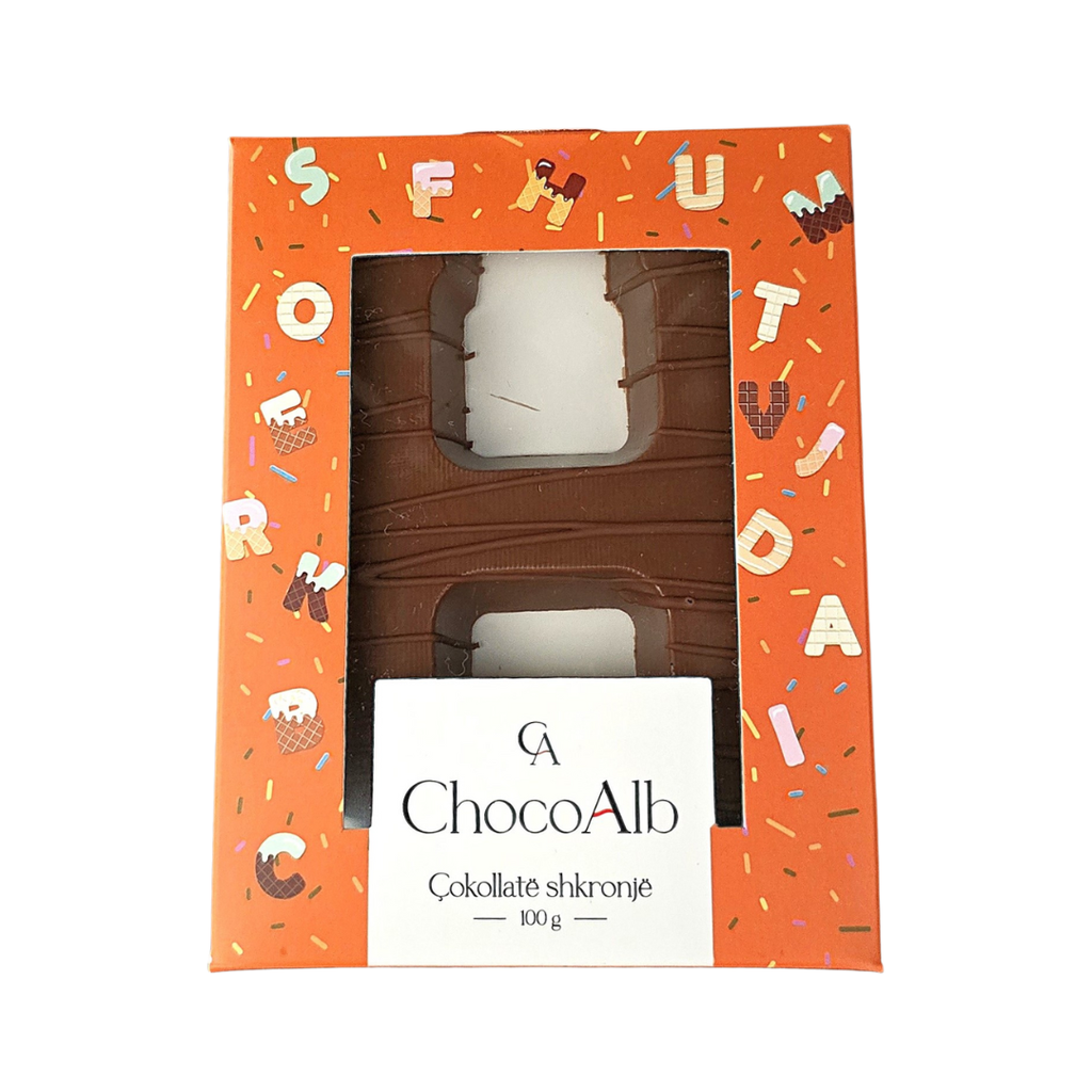 [A178] Kutia Cokollate Shkronje 100g – H