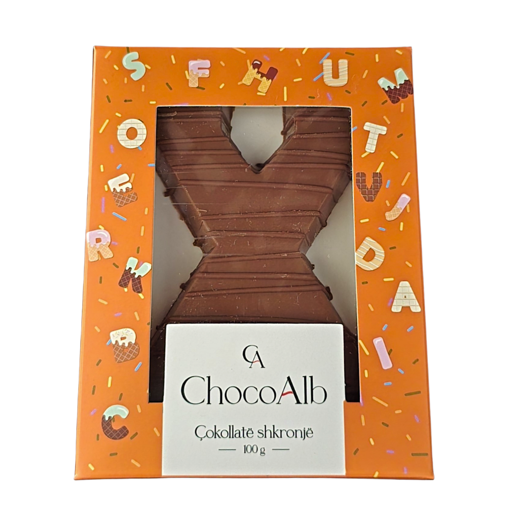 [A193] Kutia Cokollate Shkronje 100g – X