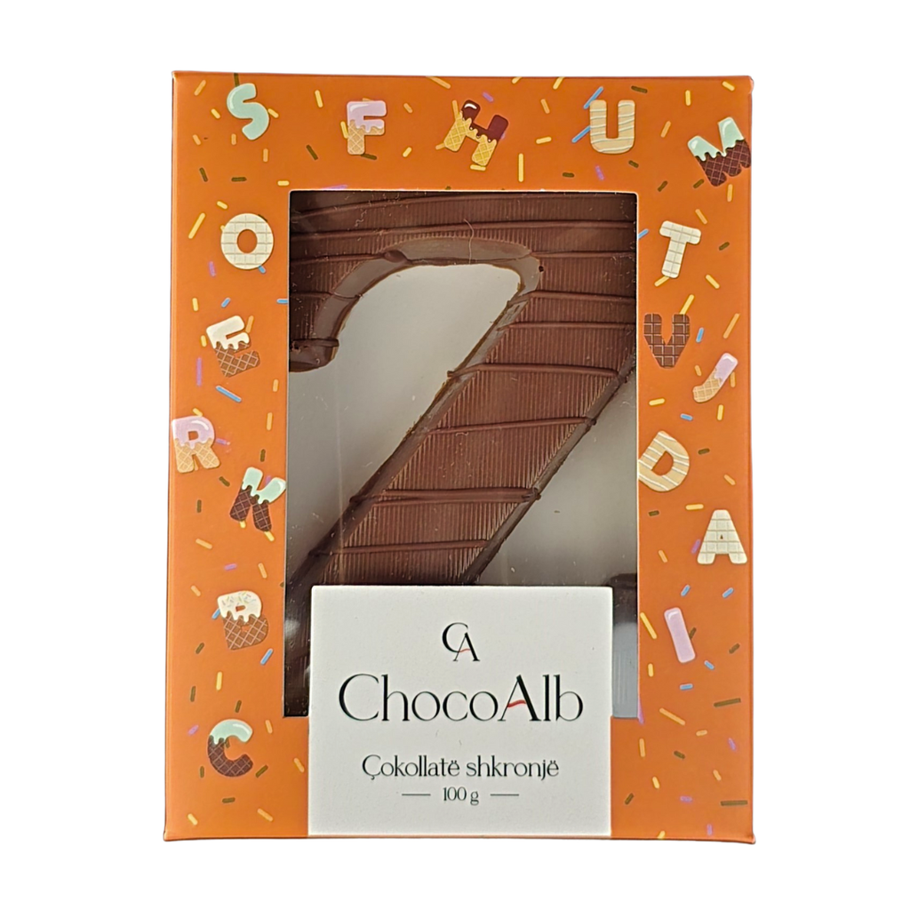 [A195] Kutia Cokollate Shkronje 100g – Z